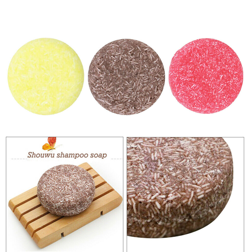 3x Natural Handmade Shampoo Soap Bar Oil Control Cleansing for Dry Hair