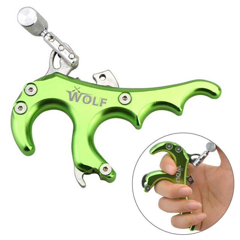 Compound Bow Release Aids 4 Fingers Caliper Thumb Trigger Grip Archery Target