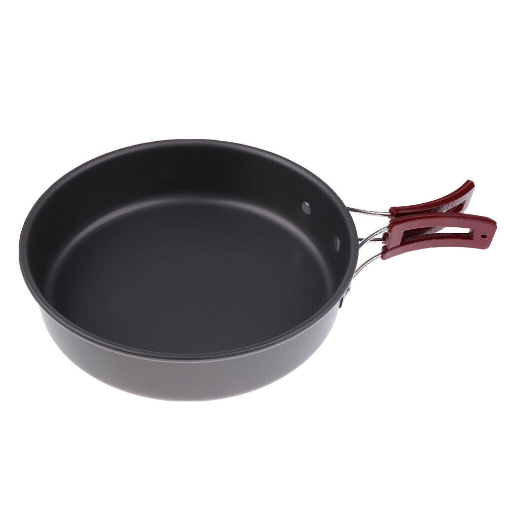 Aluminum Camping Pan Outdoor Cooking Cookware for Traveling Hiking Picnic M