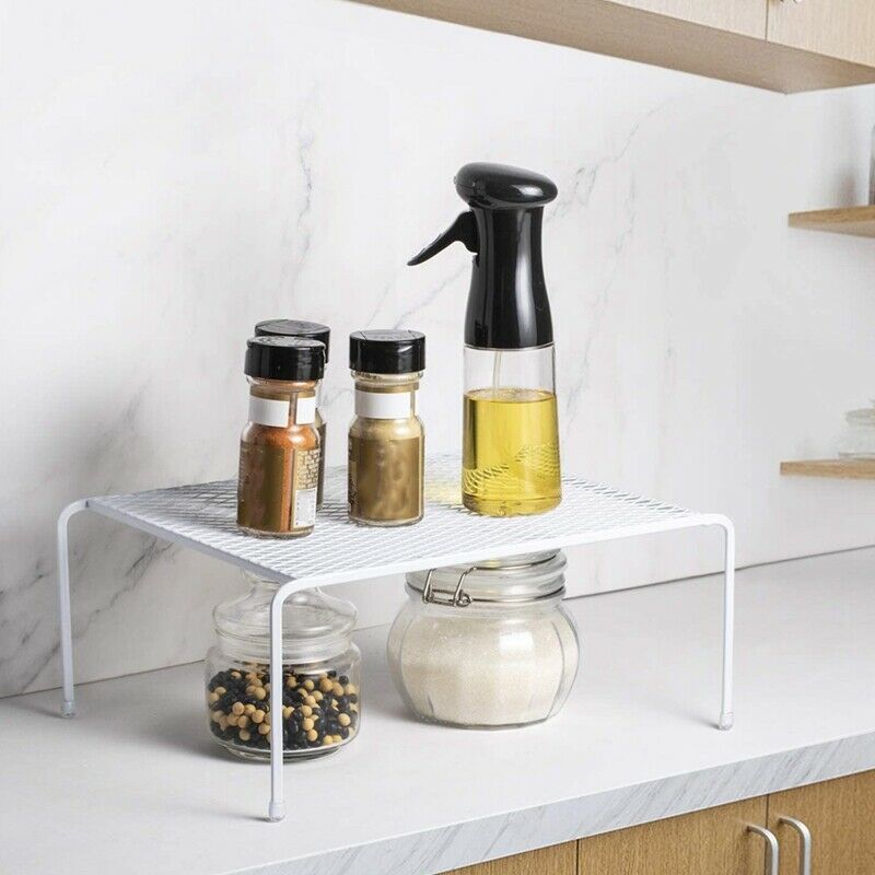 Kitchen Cupboard Organiser Pack Metal Wire Storage Shelfs Insert Rack for KiZ3N6