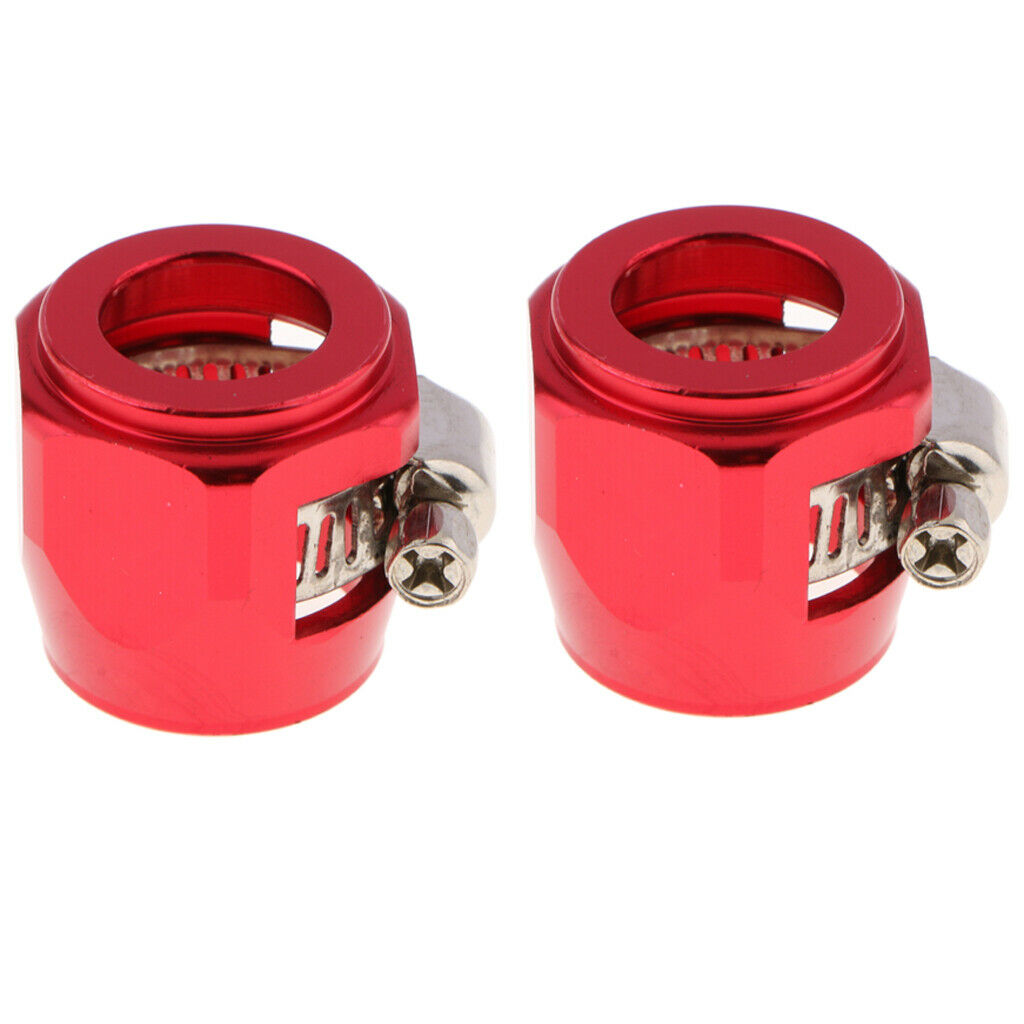 2pcs AN10 Fuel Hose Line End Cover Clamp Finisher Adapter Fitting Connectors