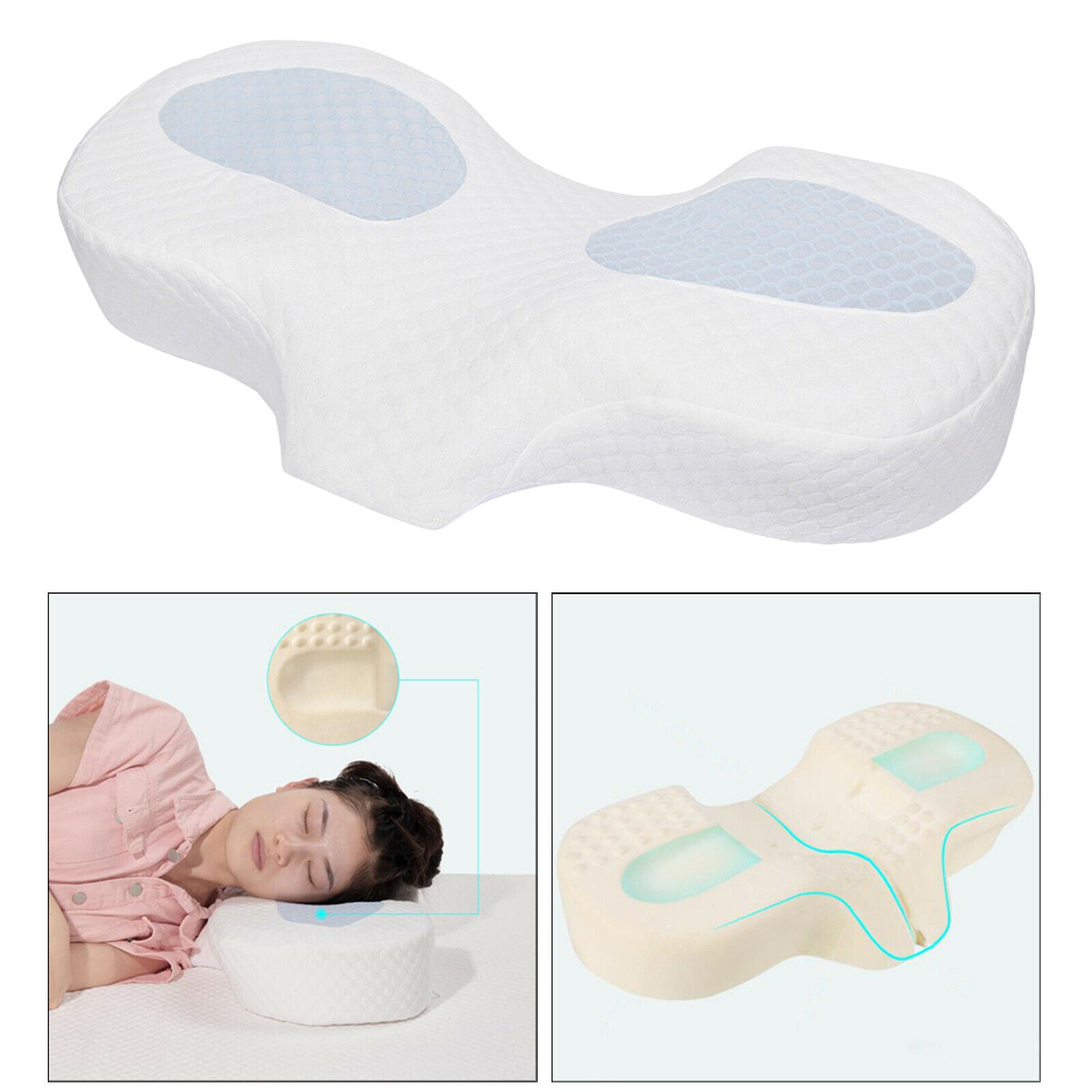 Contour MemoryFoam Contour Sleeping Pillow Neck Support Washable White