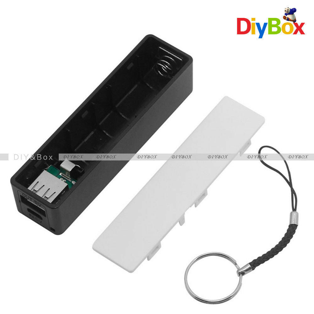 DIY Black USB Power Bank Charger Pack Box Battery Case For 1x18650 Portable
