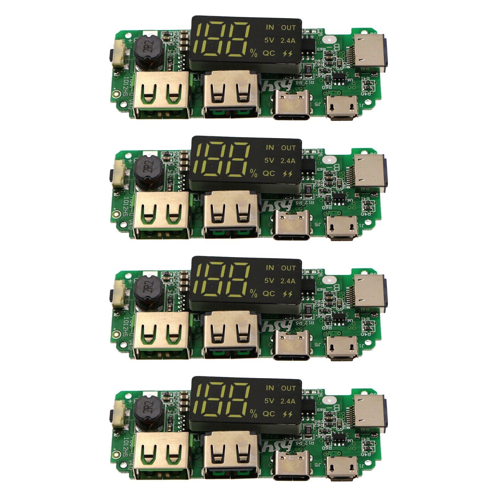 4x 5V 2.4A Dual USB Battery Charger Boards Mobile Charging Accessories