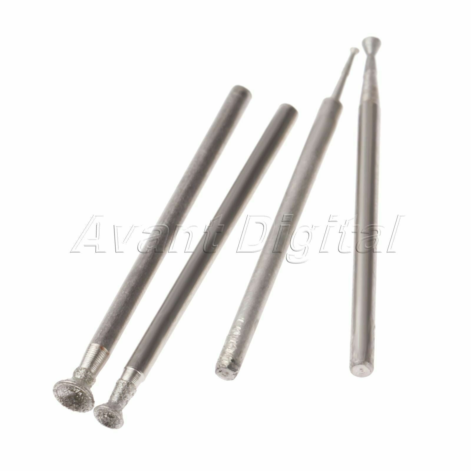 Bur Diamond Grinding Head Spherical Concave 0.04/0.08/0.12/0.16/0.2/0.23/0.31"