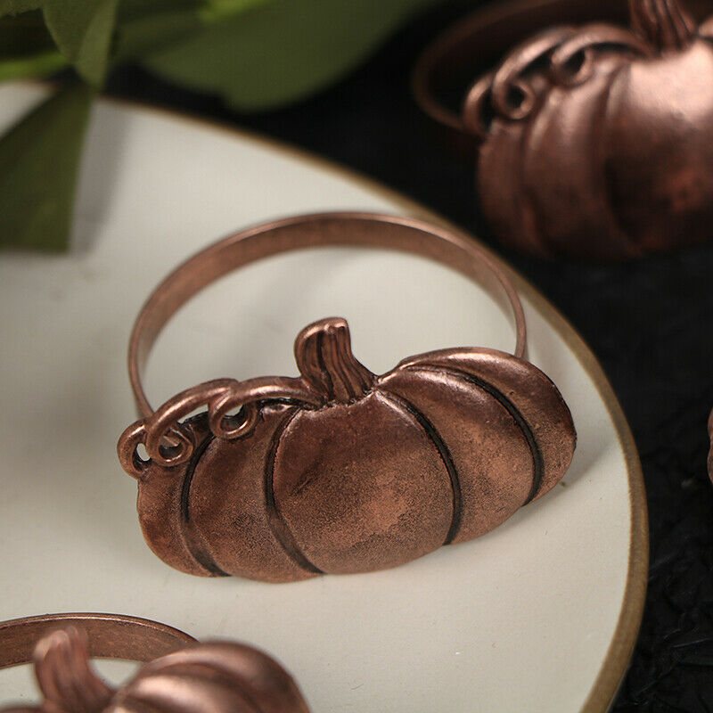 Bronze Pumpkin Napkin Buckle Bronze Pumpkin Napkins Halloween Napkin R MLC SJ