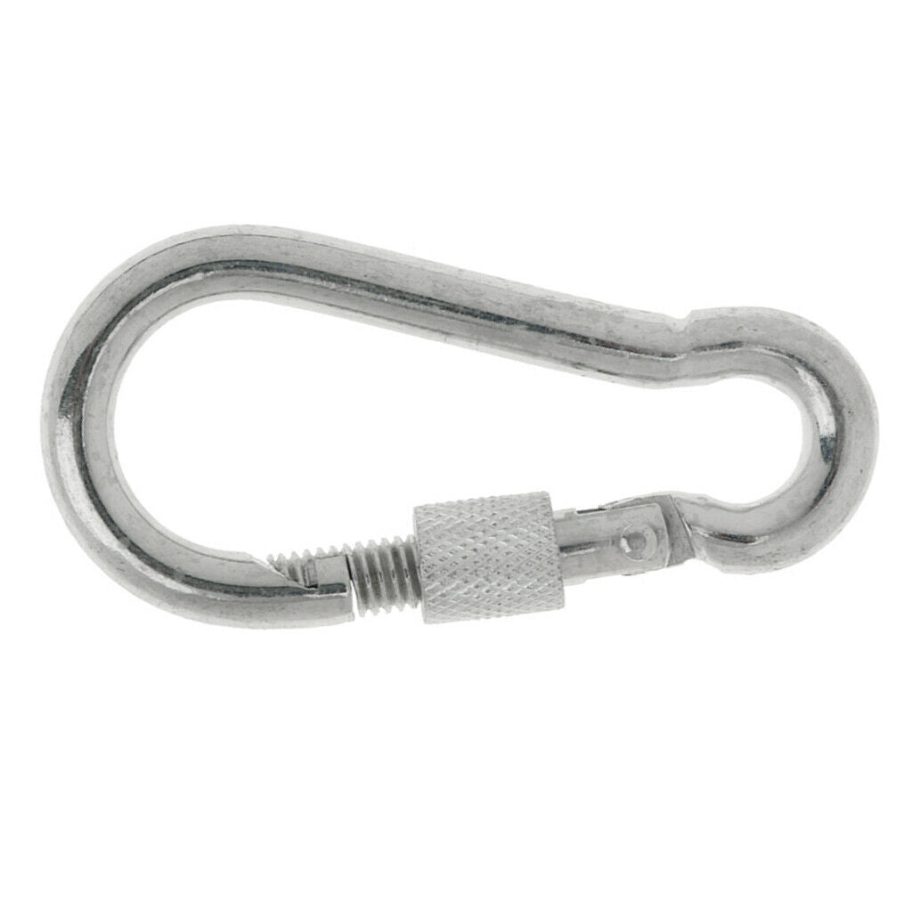 D-Shaped Large Carabiners, Locking Rock Climbing Carabiner Clips, Heavy Duty