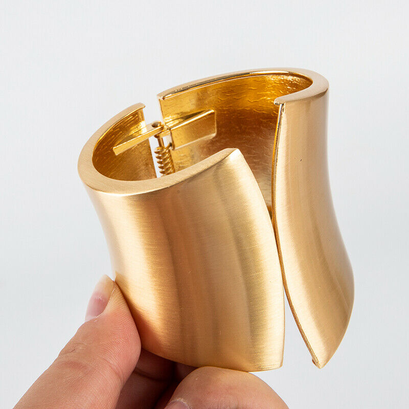 Wide Asymmetric Bangles Bracelet For Women Statement Alloy Bangle JewelryFCA