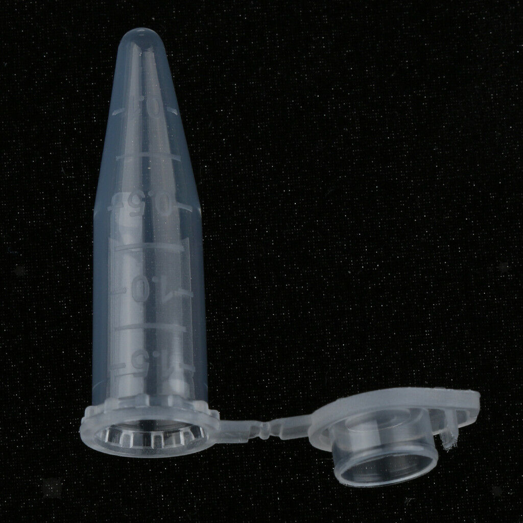 500 Pieces 1.5ml Graduated Micro Centrifuge Test Tube Vial with Snap