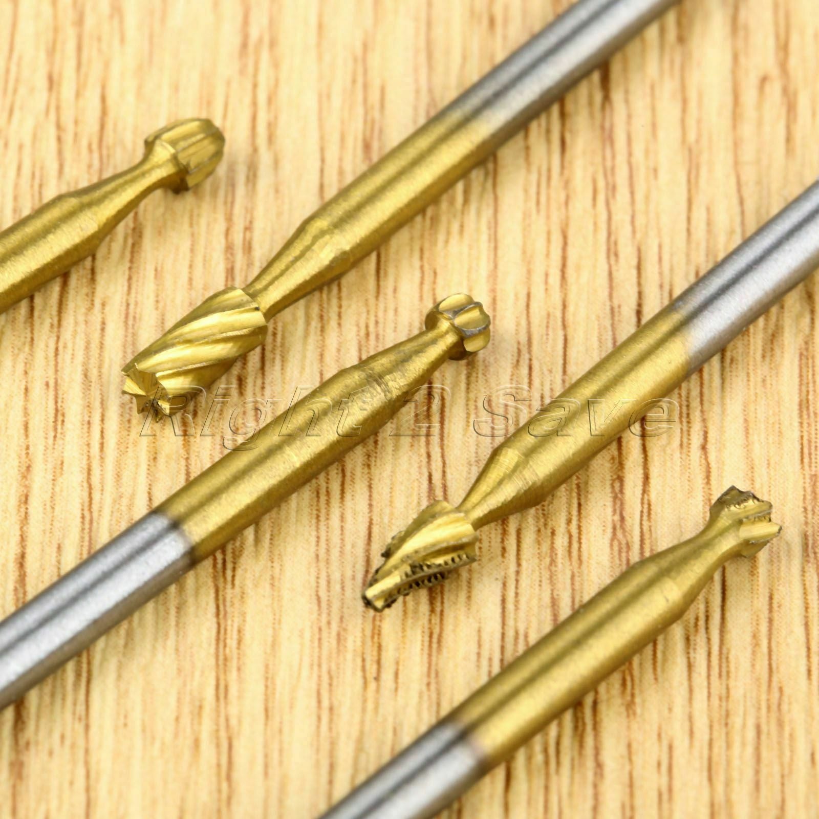 10pcs Woodworking Rotary Burr Router Bits Files Wood Cutter Milling Carving Tool