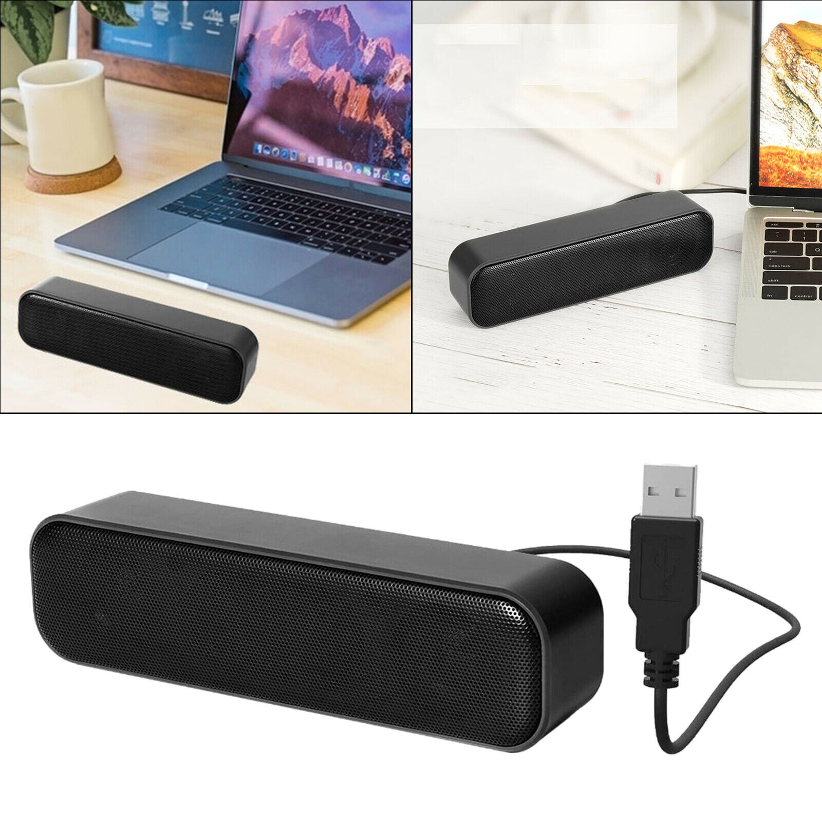 Mini Speaker Rich Bass Laptop Soundbar Multimedia Musical Player for Home