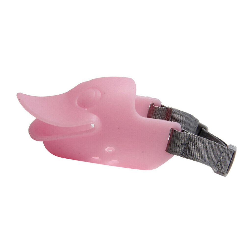 Luminous Dog Muzzle Duckbill Duck Face Lip Adjustable Mouth Cover Pink M
