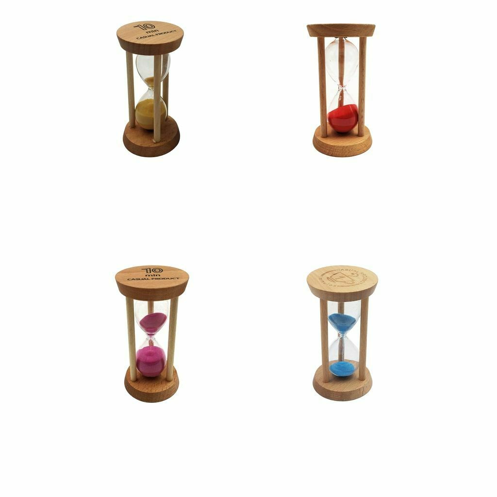 10 minute wooden frame hourglass with yellow sand hourglass home decor