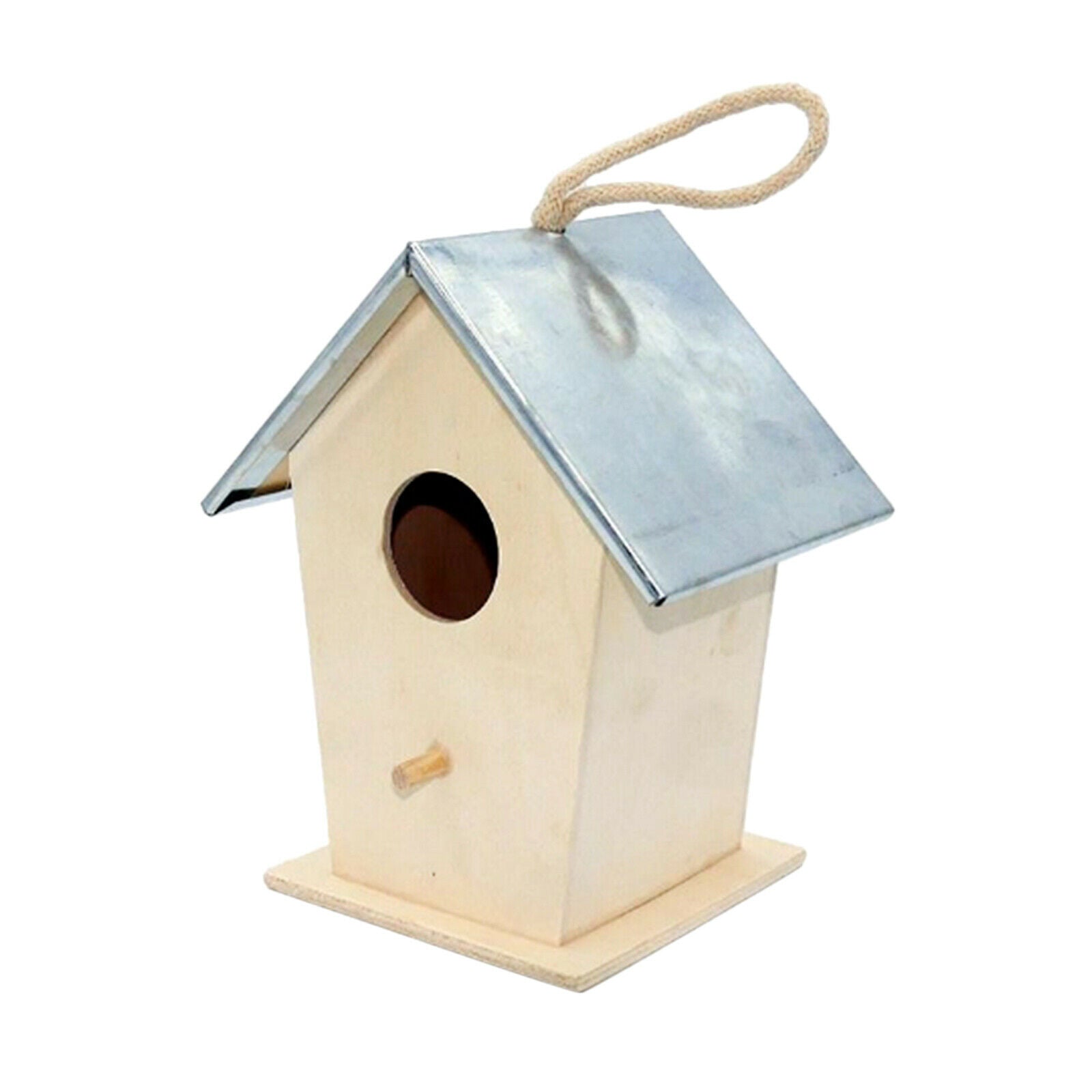 Wooden Hanging House Mini Bird Nest Woodhouse for Bird Cage Resting Place