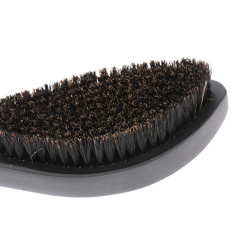 Curved Soft Boar Bristle Wave Hair Brush Wooden Handle Premium Magic Wave Br XC