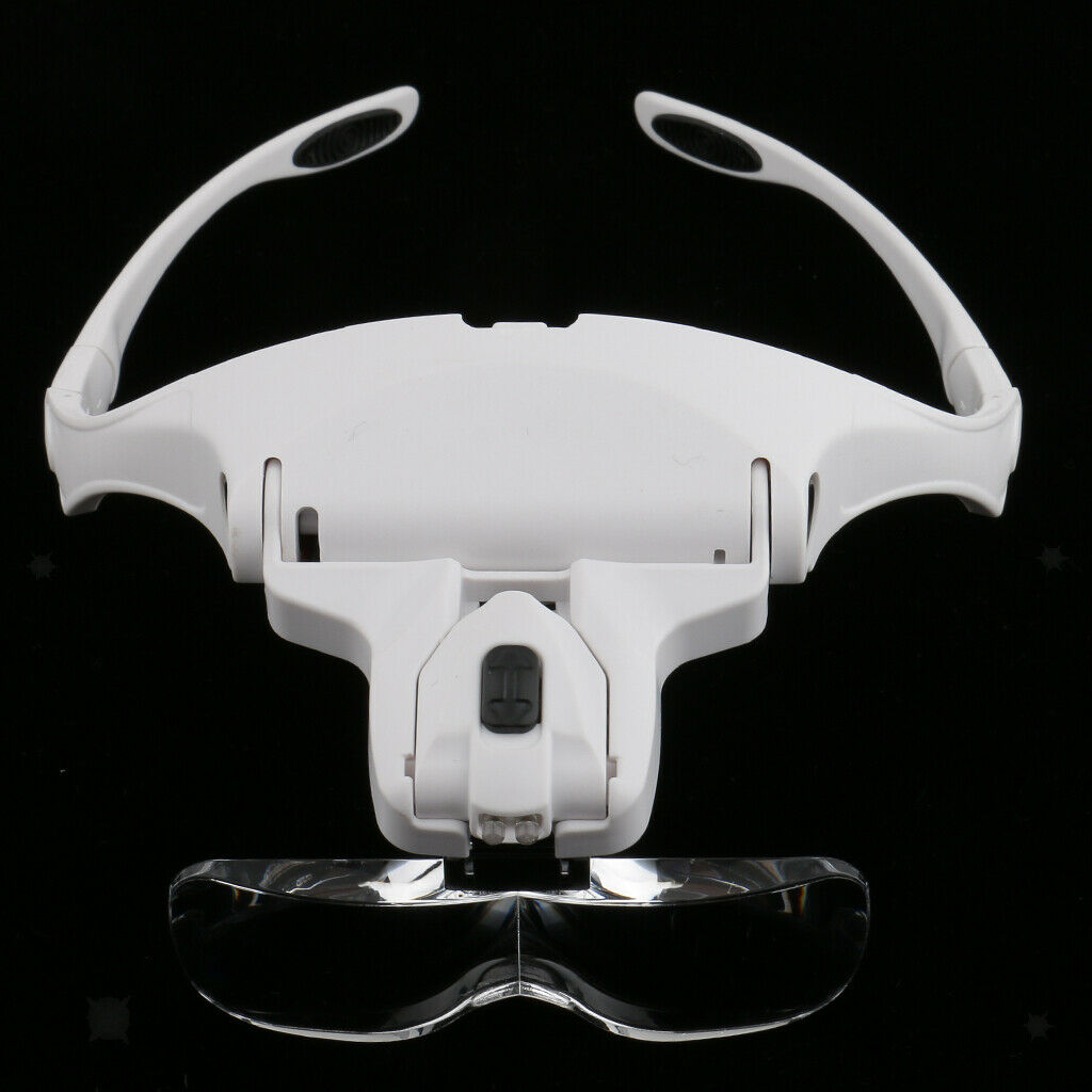 5 Lenses LED Head Light Magnifier Glass Microblading  Eyelash Makeup