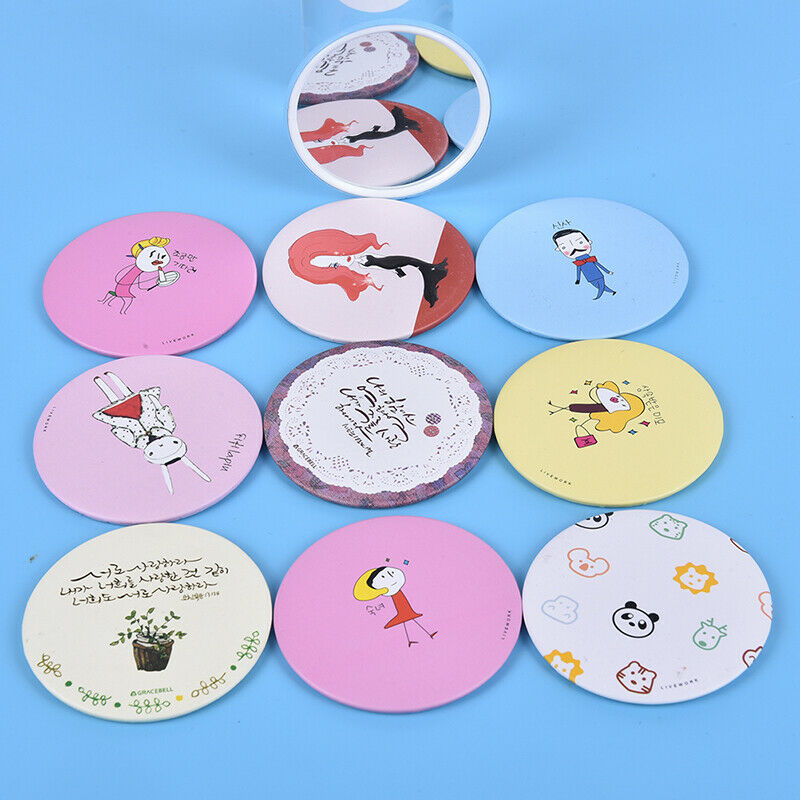 Portable Small Makeup Mirror Cartoon Style Travel Mirrors Pocket Beauty M.l8