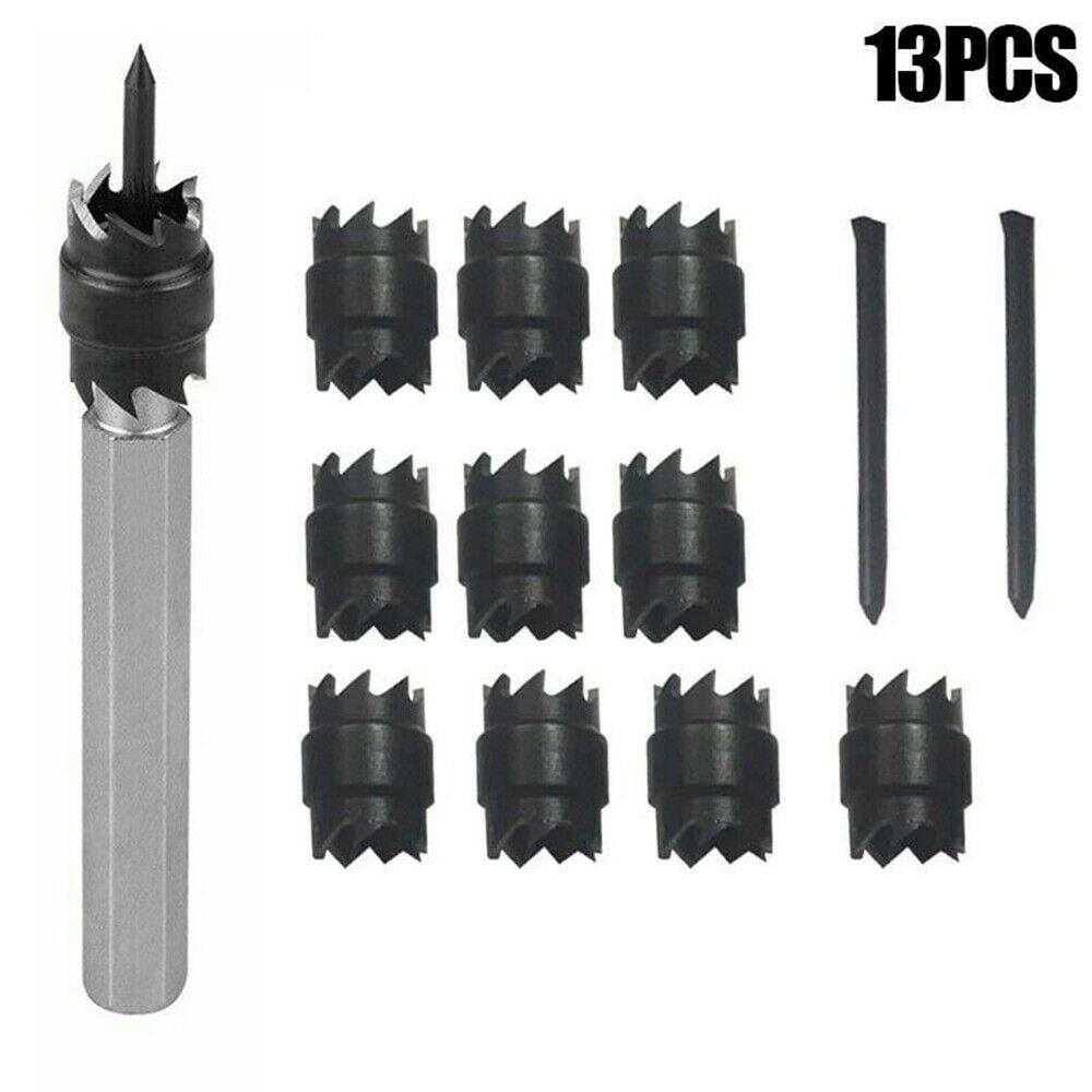 13pcs 3/8" Double Sided Rotary Spot Weld Cutter Drill Bits Cut Welds Remover Kit