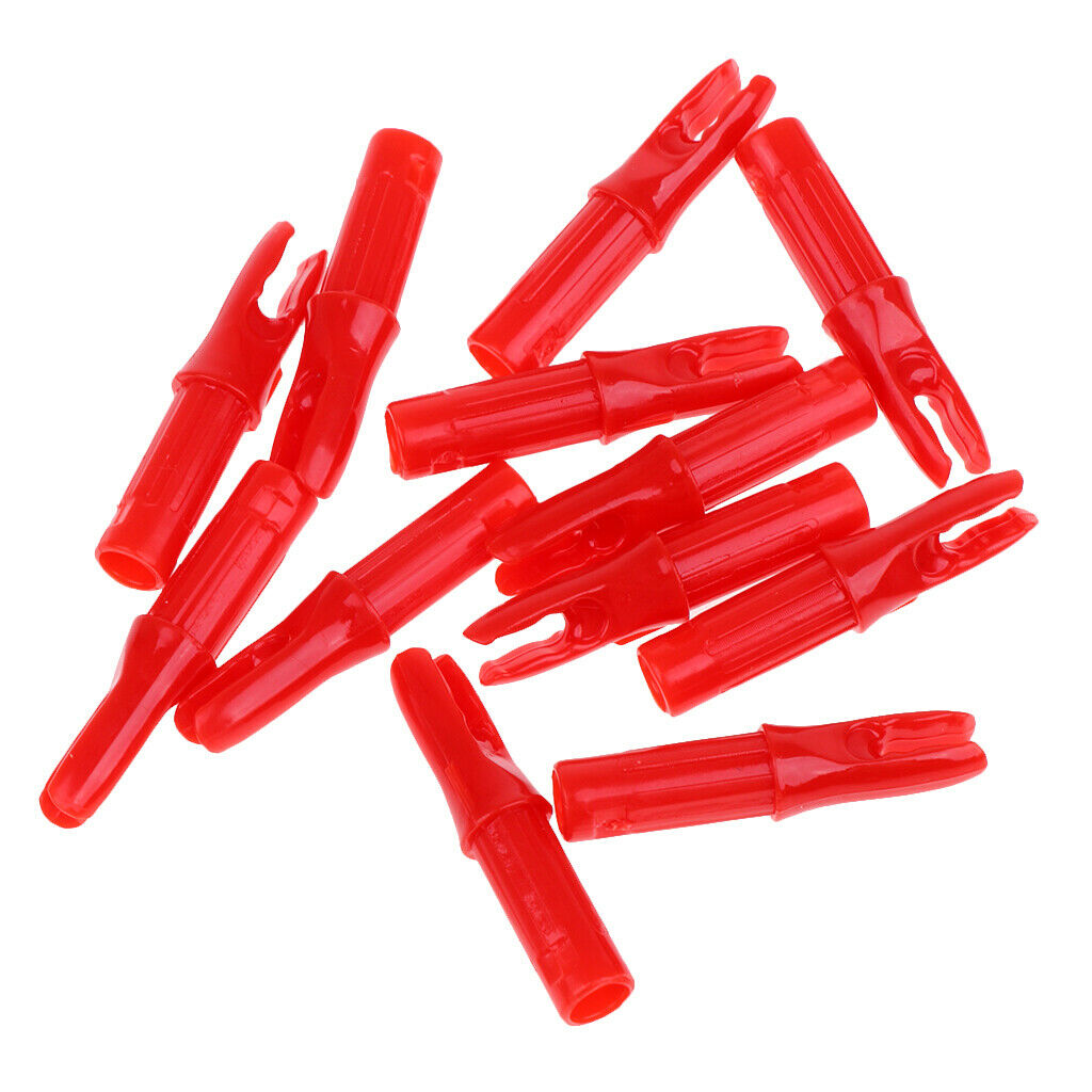 12 Arrow nock archery plastic nock 6.2mm for hunting bow red