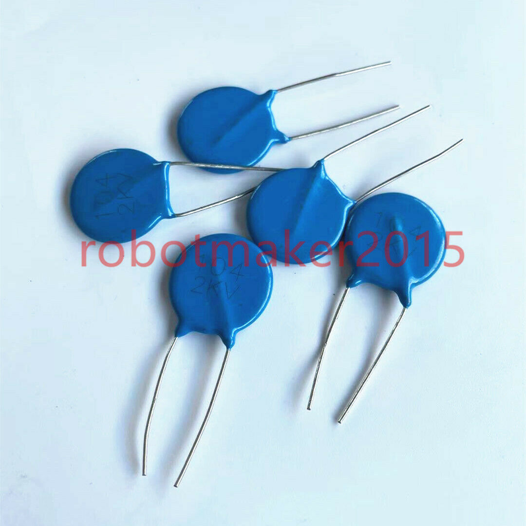 5Pcs 2KV 104 0.1UF 100NF High-voltage Ceramic Capacitors