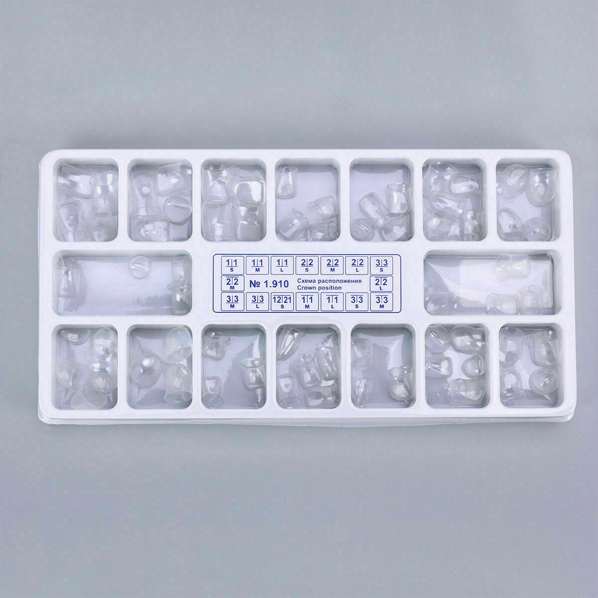 Dental 64 pcs Anterior Transparent Crowns for incisors / canines № 1.910 CA Site