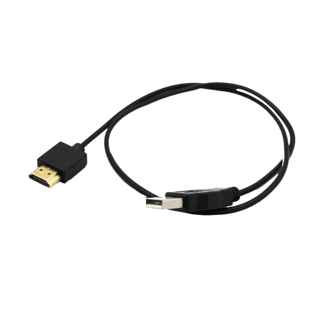 HDMI Male to USB 2.0 Male Plug Adapter Converter Connector Charger Cable 19"