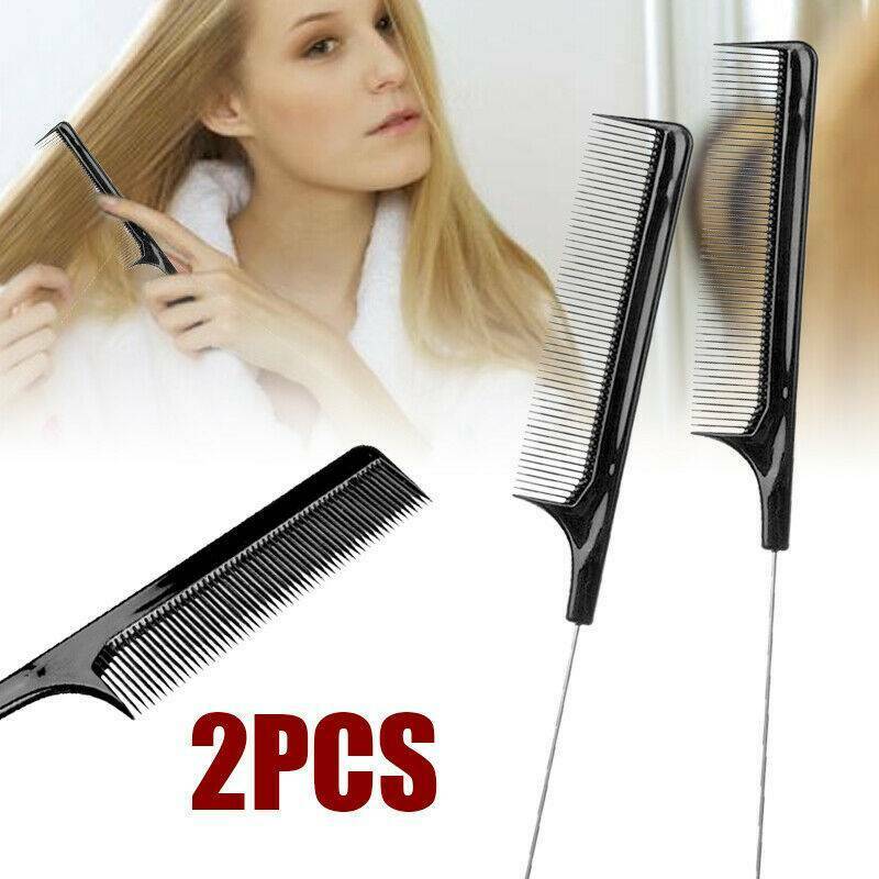 1pc Fine Spaced Teeth Comb For Sectioning Parting Lifting Rat Tail Hair Comb Top