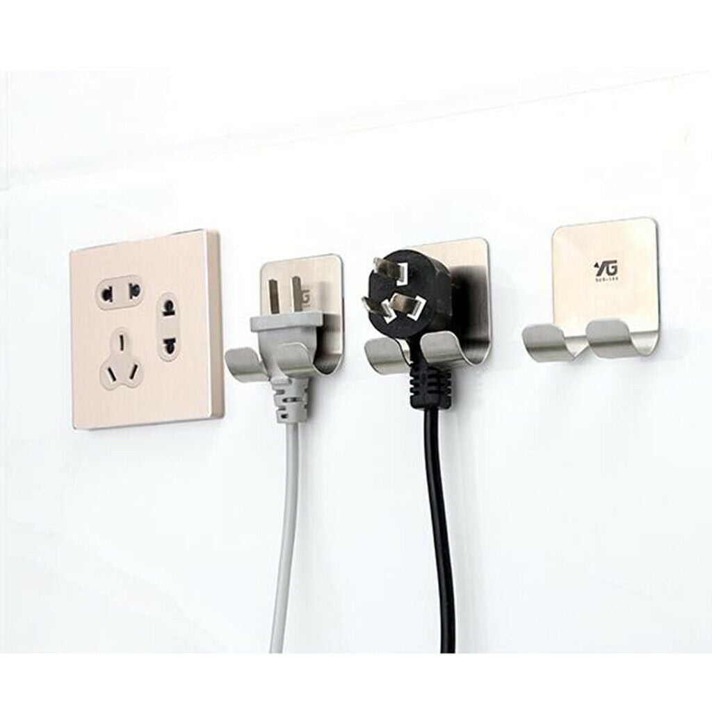 Stainless Self Adhesive Sticking Wall Hook,Razor Holder Power Plug Line Hook