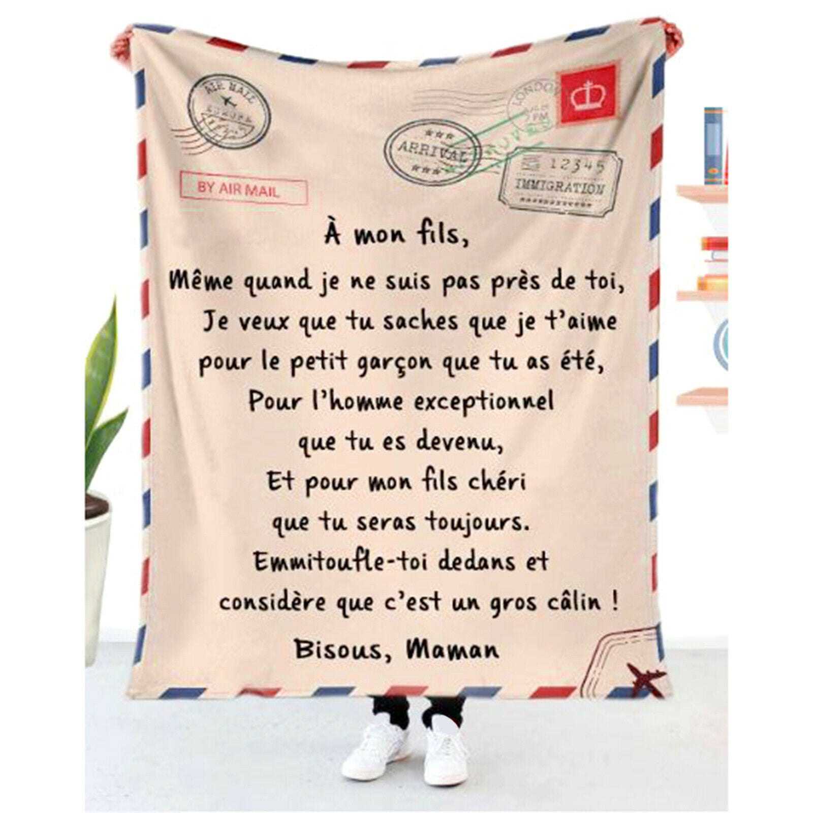 Blanket Letter Printed Quilts Flannel Blankets Gifts Style 2 150x200cm