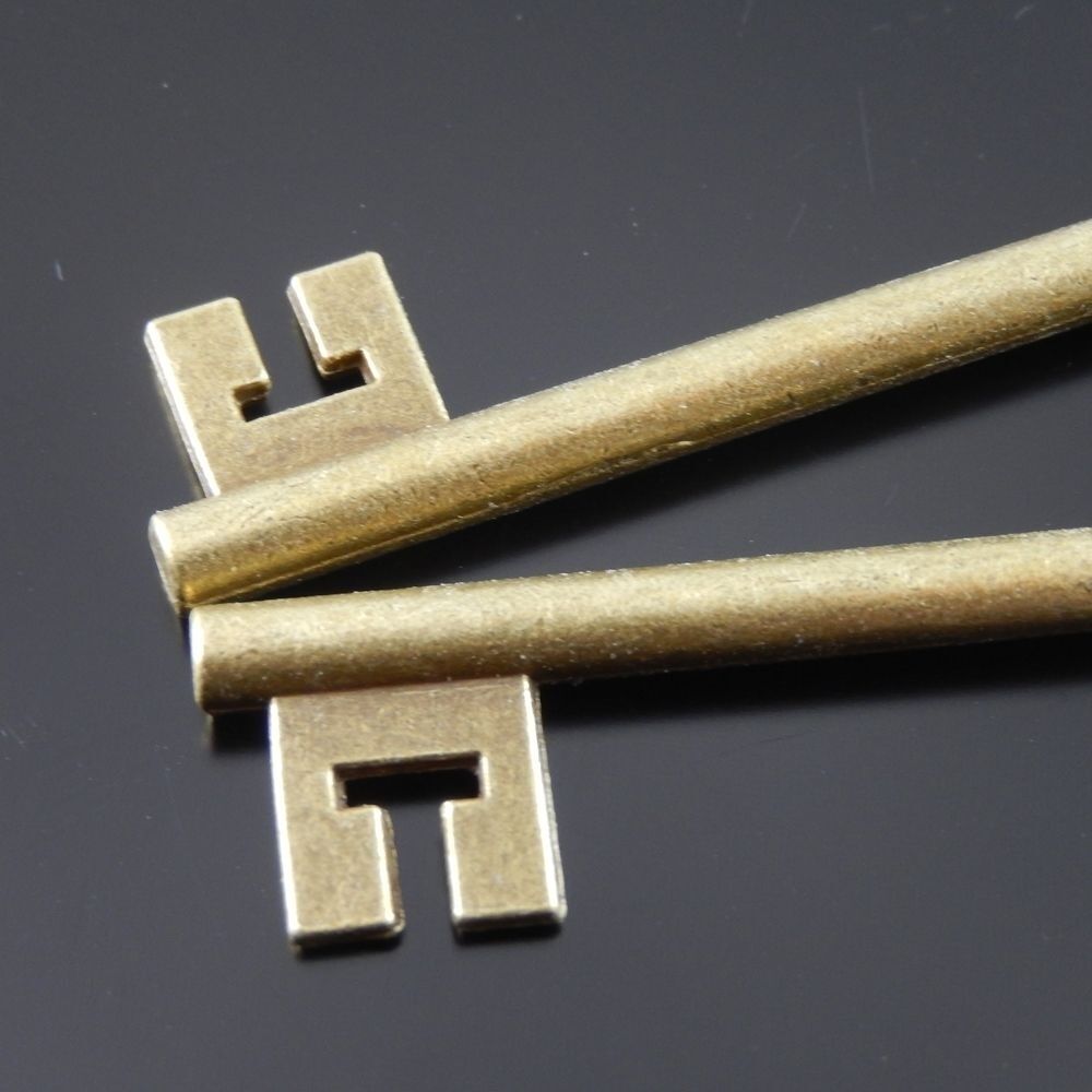 6 pcs Antiqued Bronze Alloy Heart Key Pendant Drop Dangle Jewelry Craft 78*22mm