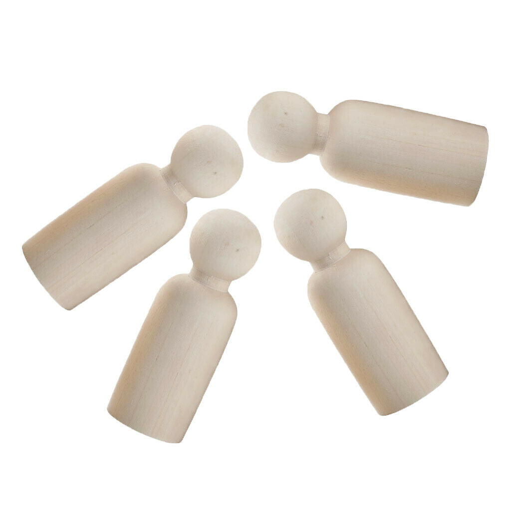10x hardwood male / female natural unfinished wooden pegs