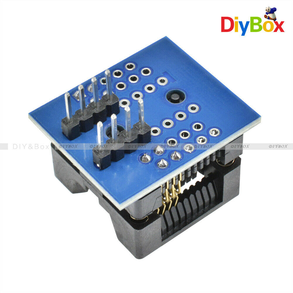 SOP8 to DIP8 Wide-body Seat Wide 200mil Programmer Adapter Socket Blue