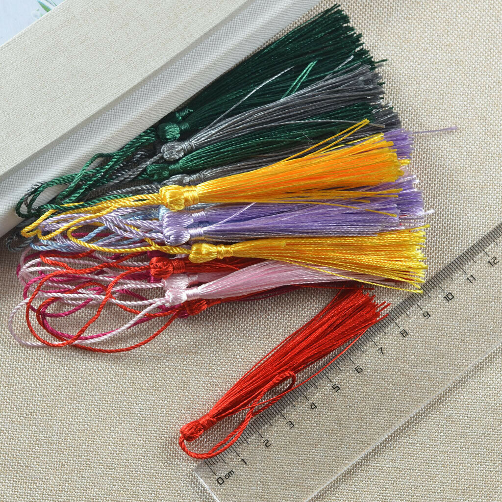 60Pcs DIY Silky Tassels Crafts for Souvenir Bookmarks Jewelry Making Accessories