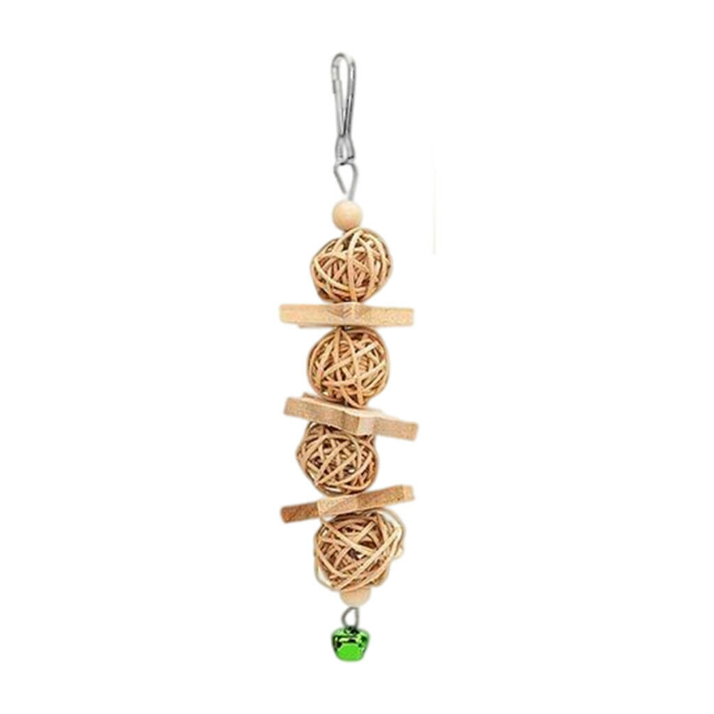 8pcs Bird Swing Toys Wooden Climb Intelligence Training for Parrot Cockatiel