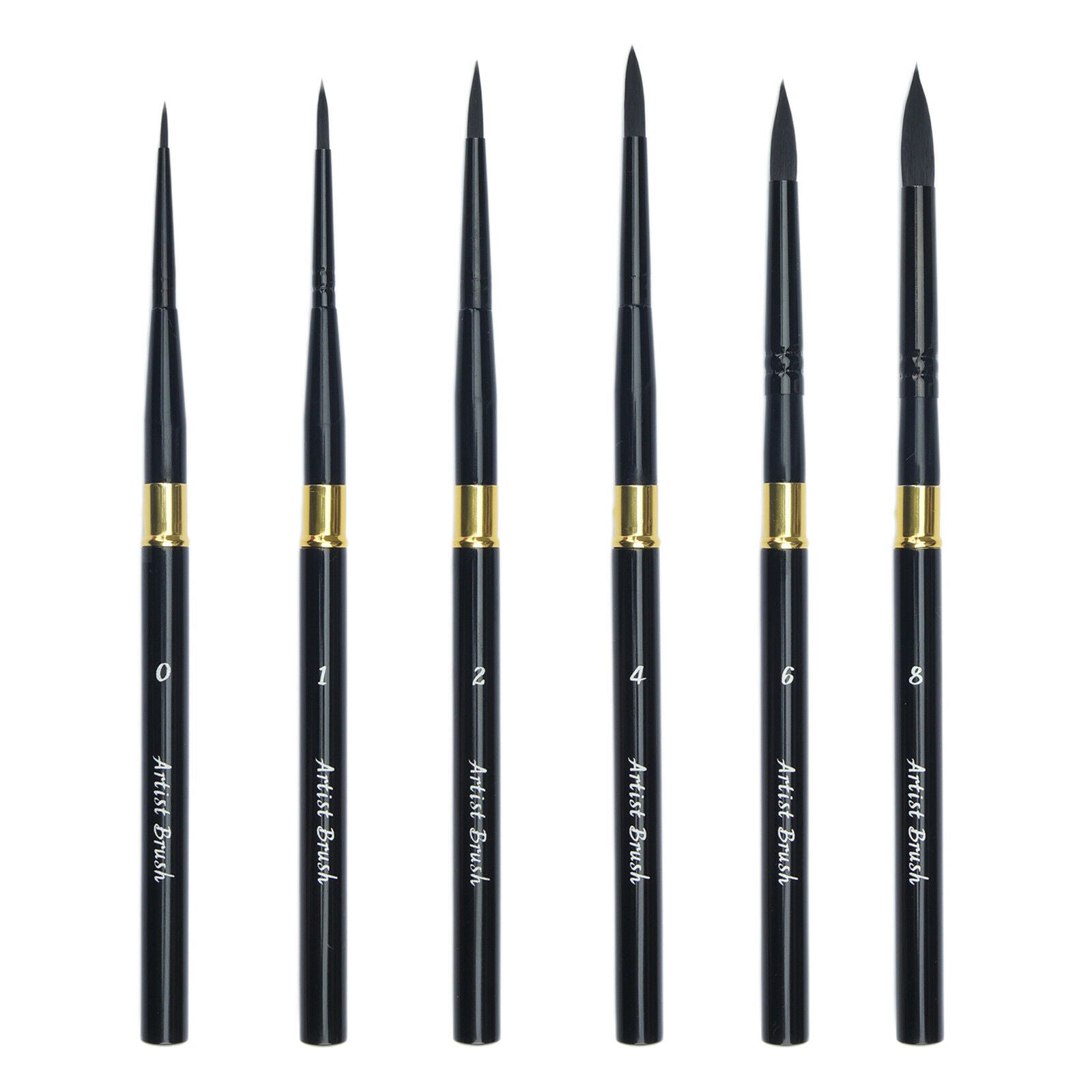 Brushes Nylon Hair Brush Kit Accessories For Beginner Artists 8 Tip 25x6MM