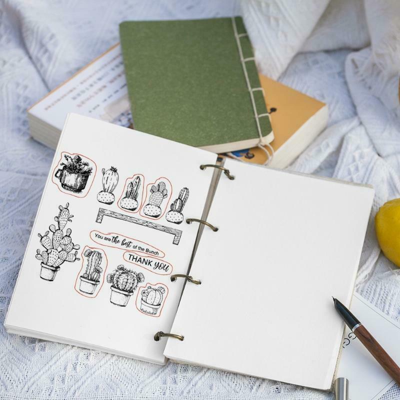 Cactus DIY Silicone Clear Stamp Cling Seal Scrapbook Embossing Album Decor Craft