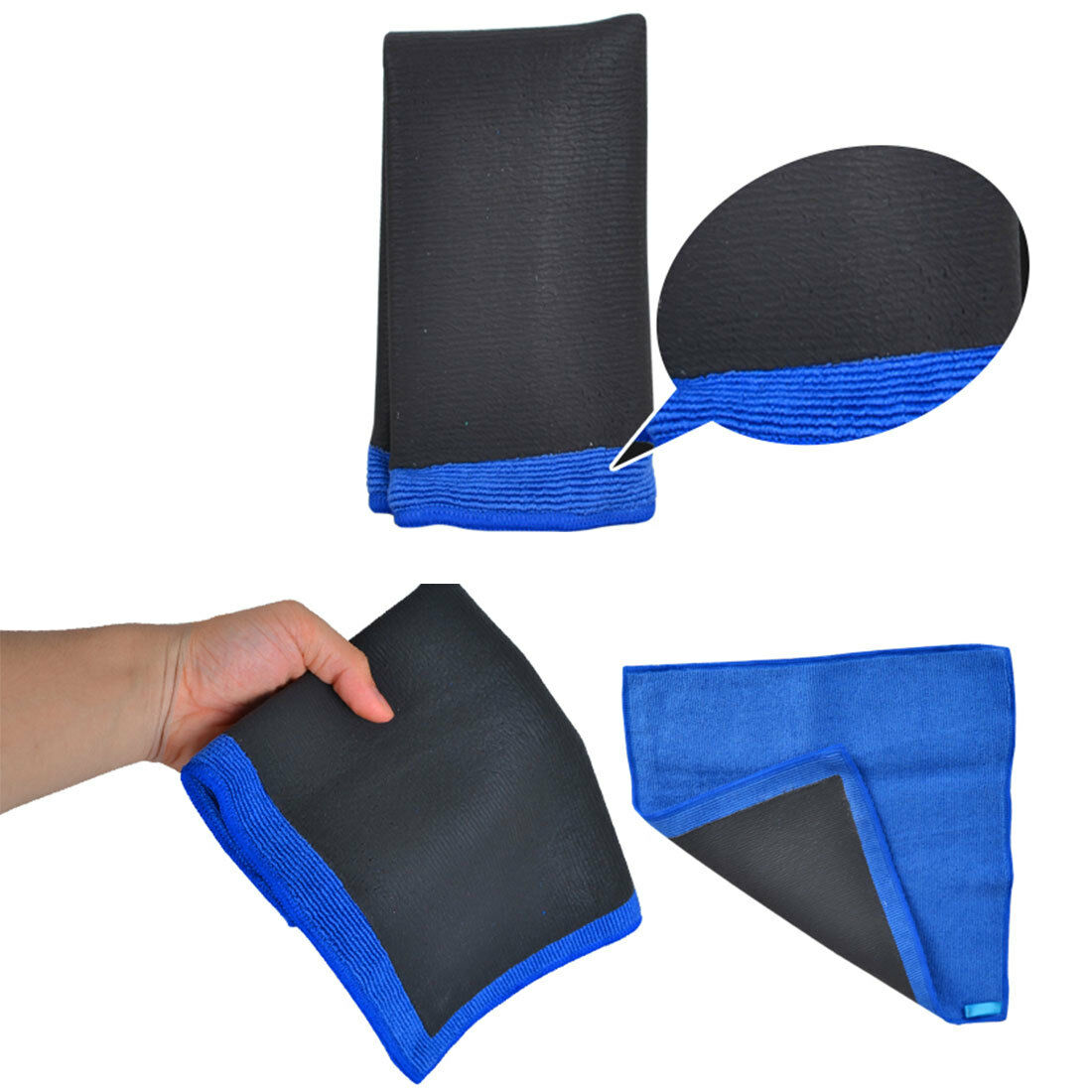 1x Car Detailing Wash Towel Clay Towel Microfiber Sponge Magic Clay Mitt Glove