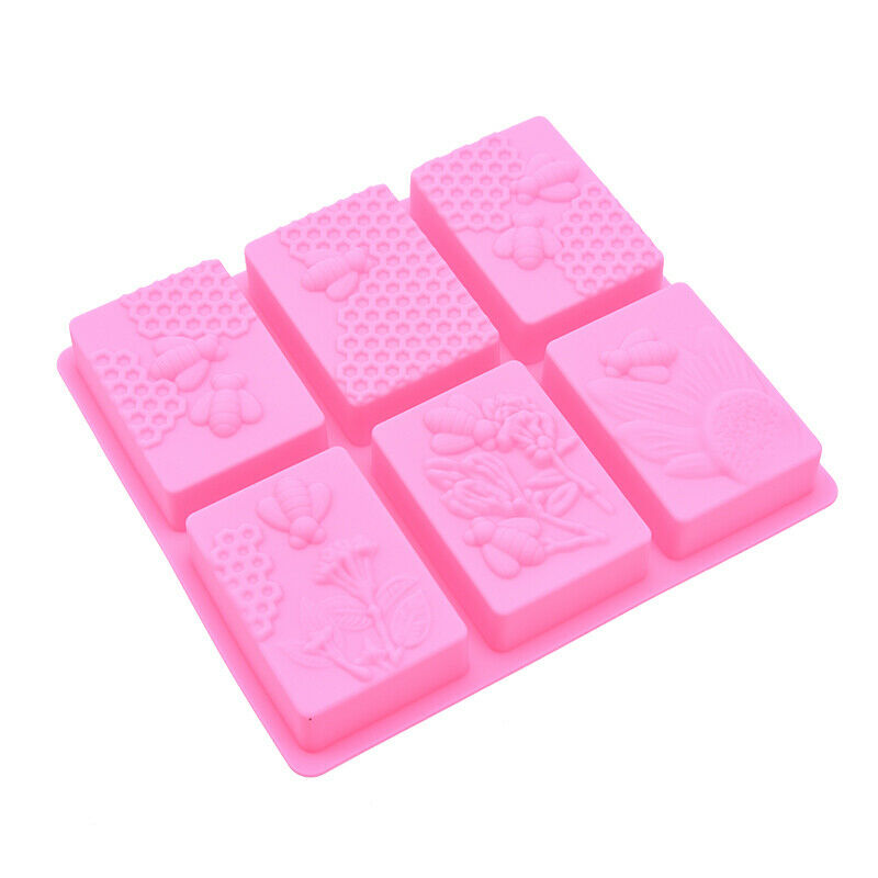 Honey Bee Honeycomb Silicone Soap Mold DIY Handmade Square Soap Mould DIY.l8