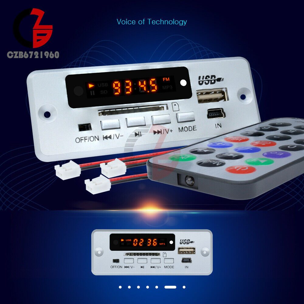 Digital 5V LCD MP3 Wireless Decoder Board USB TF SD Audio Module FM Radio Kit