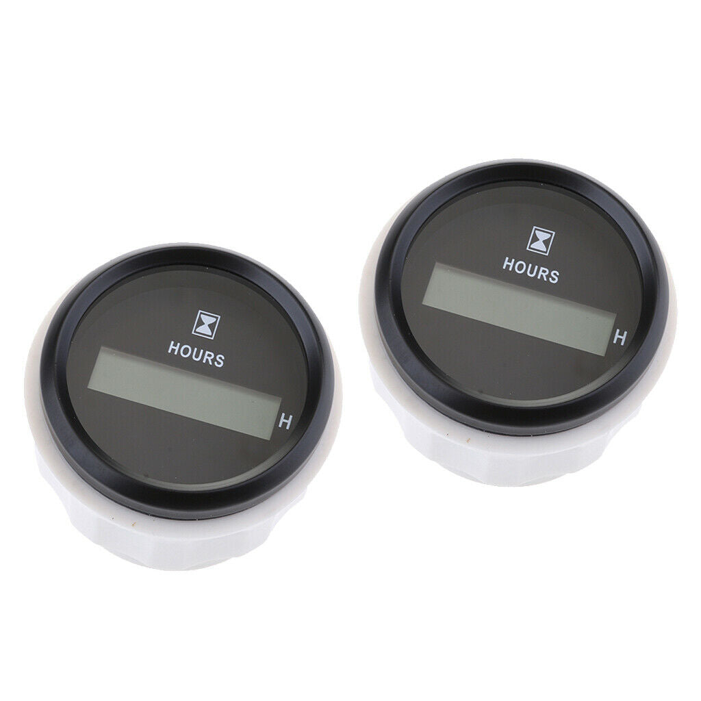 52mm Stainless IP67 Digital Hour Meter With Screw Thread For Marine Boat