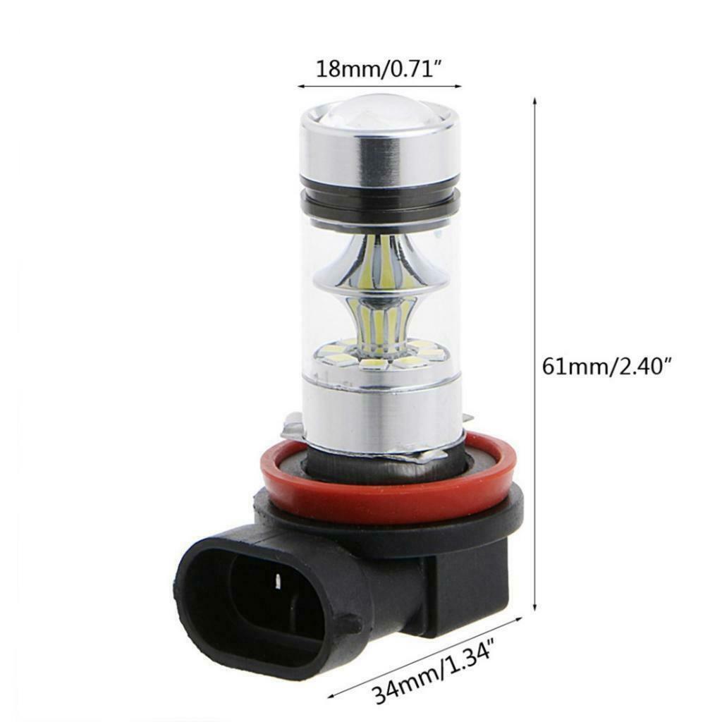 2 Pieces H11 H8 100W Projector Bulbs For Led Car Lights 10000k Blue
