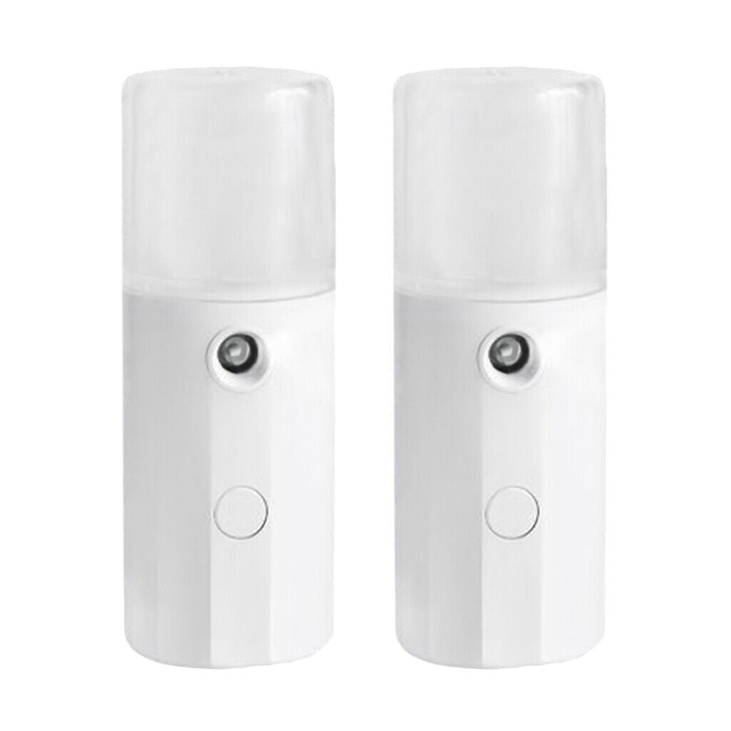 2pcs Nano Facial Mister Steamer Face Mist Sprayer Travel Face Moisturizing