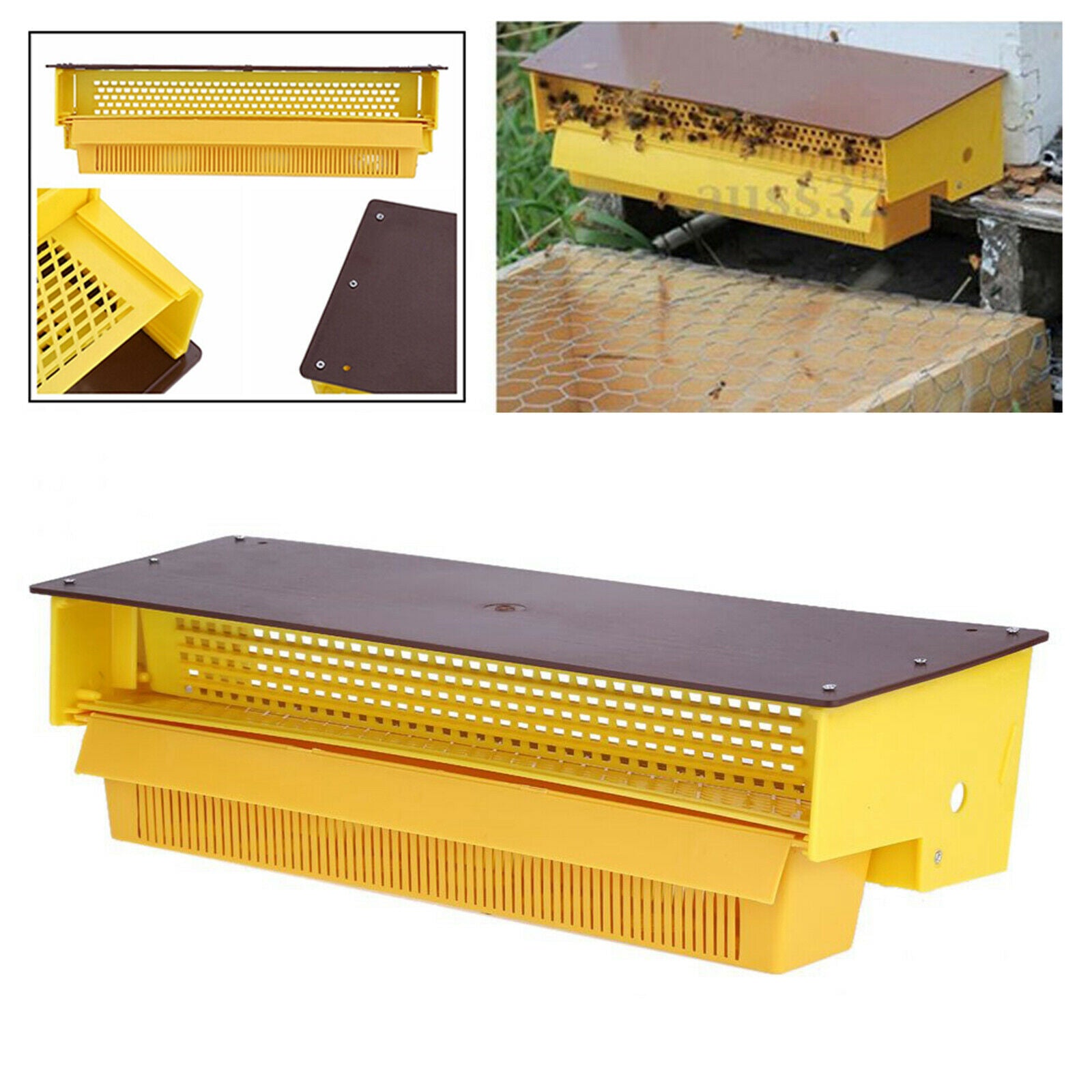 Bee Pollen Trap Ventilated Pollen Tray Collector Beehive Entrance Durable