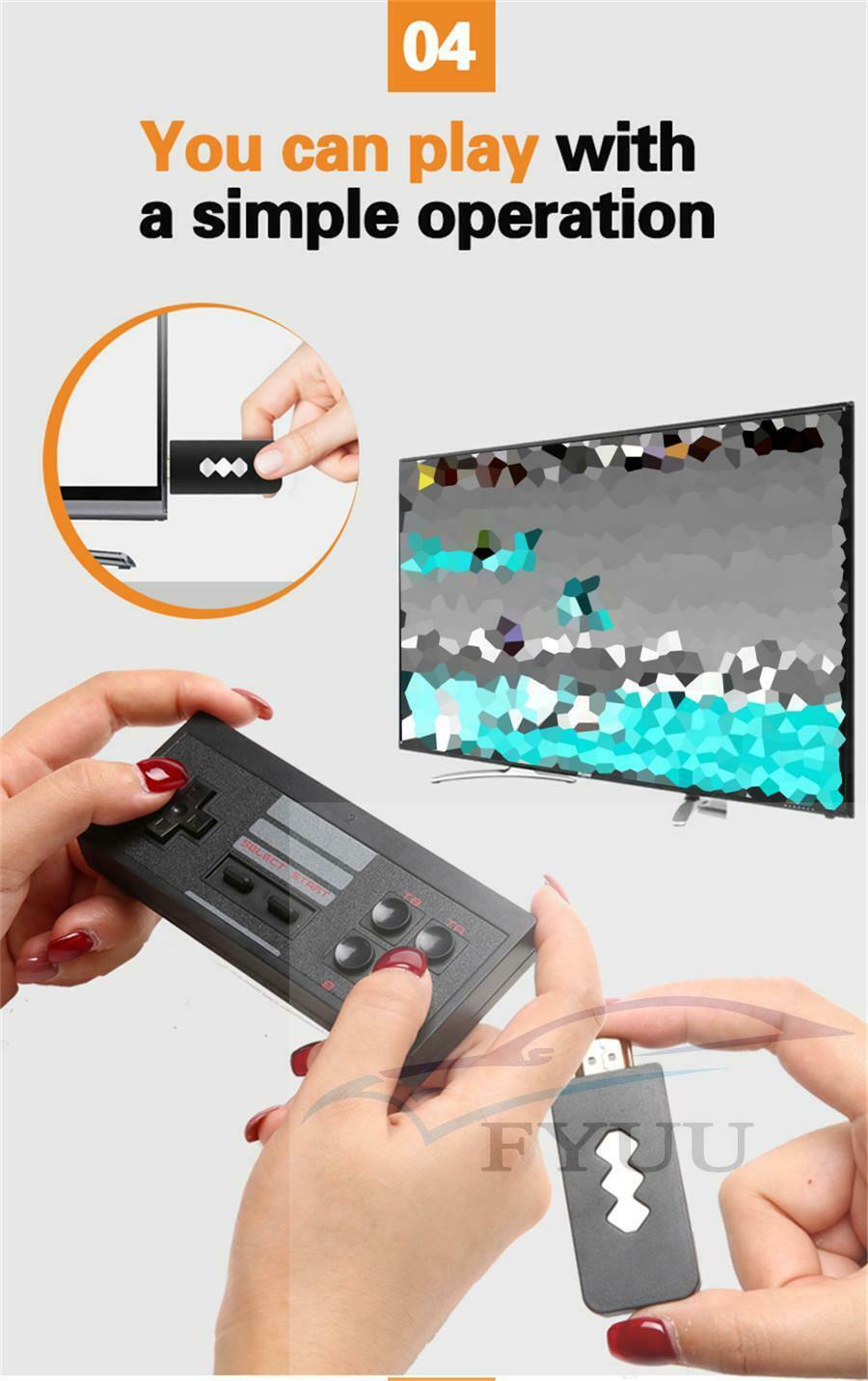 Wireless Retro Game Console 4K HDMI HDTV Stick 818 Build-in Games RCA Handheld