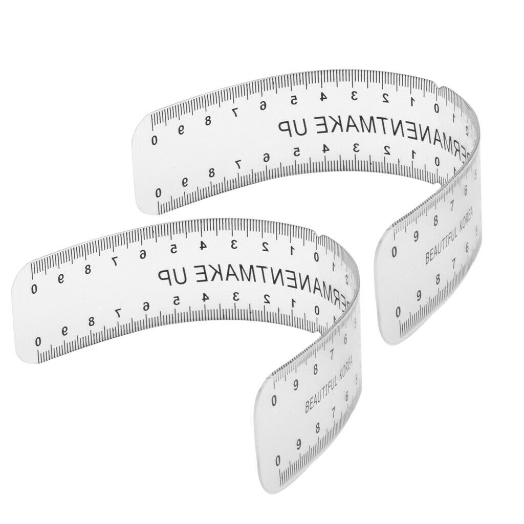 Lots 2 Eyebrow Grooming Balance Stencil Shaper Brow Measure Ruler Supplies
