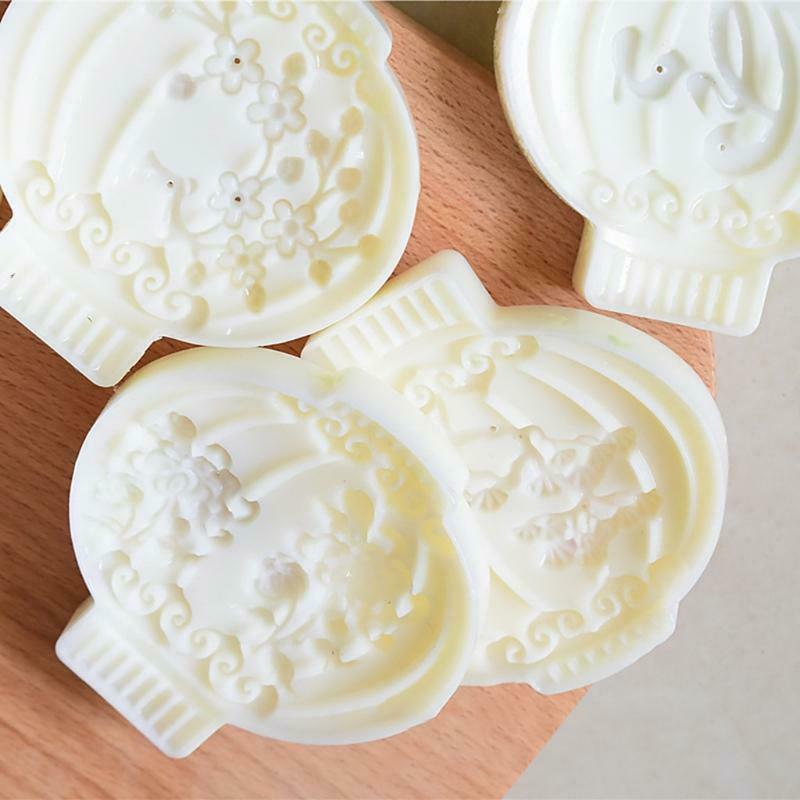 4pcs  Lantern  stamp 150g Baking Decorating Mooncake Mould Mid-Autumn