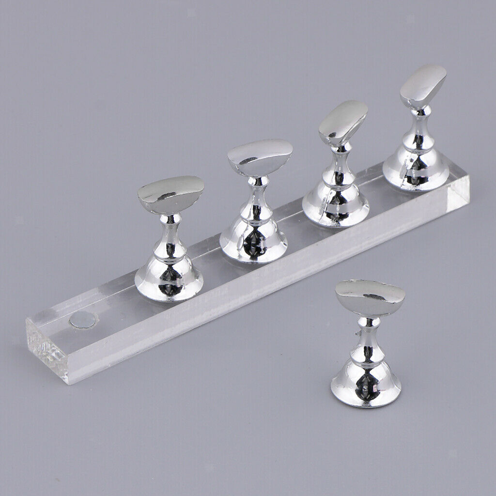 Acrylic Magnetic Nail Tips Practice Display Stands Holders Home Chessboard