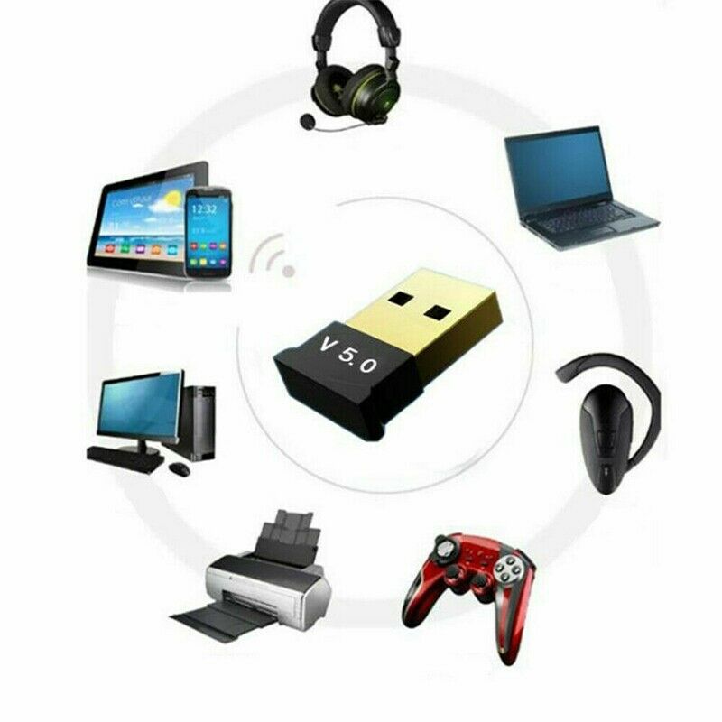 4X(USB Bluetooth 5.0 Adapter Wireless Dongle Stereo Receiver Audio Sender fO4S3)