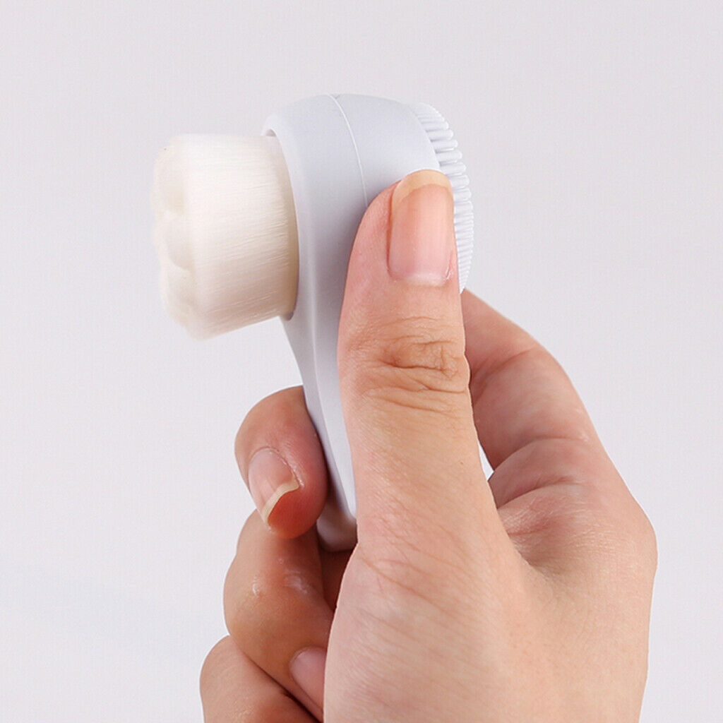 Handheld Double-sided Face Cleansing Brush Silicone Deep Cleaning Brush