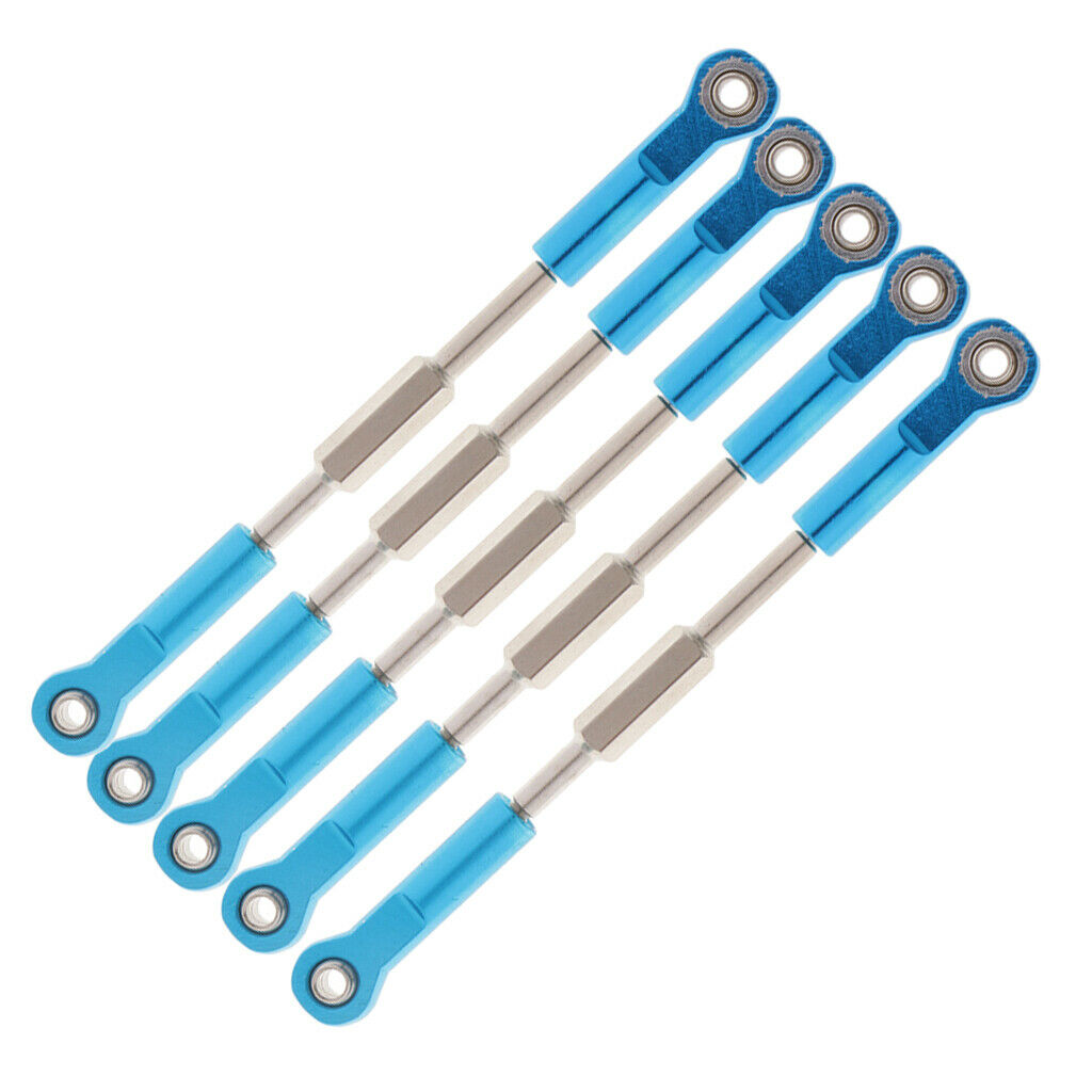5PCS Adjustable Steering Linkage Pulling Rod for 1/10 RC Car Truck DIY Parts